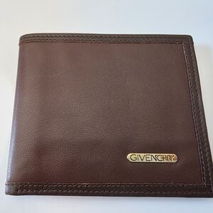 Givenchy Paris Brown Leather Bifold Wallet